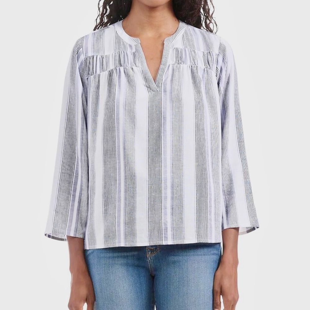 NWT Splendid Gray/Purple/White Striped Women's Top Size XXL